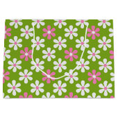 PINK GREEN WHITE DAISY FLOWERS GROOT CADEAUZAKJE (Voorkant)
