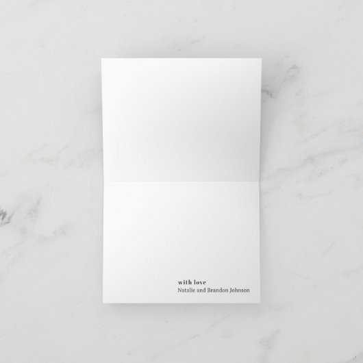 Pink Grey Boho Typografie Baby shower Bedankt (Binnen)