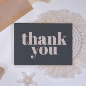 Pink Grey Boho Typografie Baby shower Bedankt