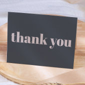 Pink Grey Boho Typografie Baby shower Bedankt