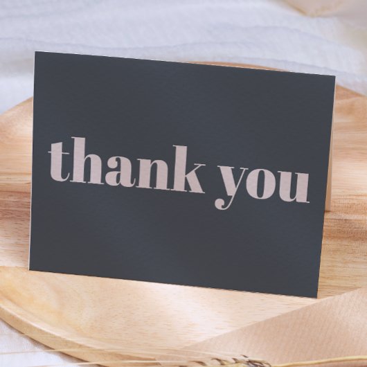 Pink Grey Boho Typografie Baby shower Bedankt