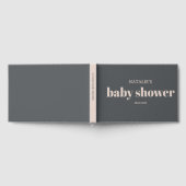 Pink Grey Boho Typografie Baby shower Gastenboek (Volledig)