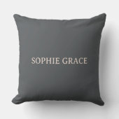 Pink Grey Boho Typografie Baby shower Kussen (Voorkant)