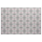 Pink Grey Cherry Blossoms Pattern Fabric Stof (Yard (91,4 cm))