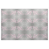 Pink Grey Cherry Blossoms Pattern Fabric Stof (Fat Quarter)