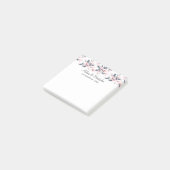 Pink & Grey Floral Waterverf Pattern Weddenschap Post-it® Notes (Schuin)