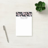 Pink & Grey Floral Waterverf Pattern Weddenschap Post-it® Notes (Kantoor)