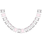 Pink Grey Girl Baby shower Vlaggetjes (Alle)