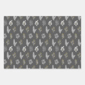Pink_Grey Holiday Wrapping Paper Sheets (Voorkant)
