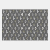 Pink_Grey Holiday Wrapping Paper Sheets (Voorkant)