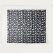 Pink grey modern abstract flowers wandkleed (Voorkant (horizontaal))