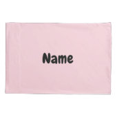 Pink Grey Pillowcase voor kinderen Kussensloop (Achterkant)