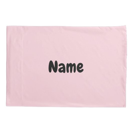 Pink Grey Pillowcase voor kinderen Kussensloop (Achterkant)