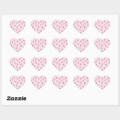Pink Grid Cute Valentine Goose Pattern with Hearts Hart Sticker (Vel)