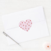 Pink Grid Cute Valentine Goose Pattern with Hearts Hart Sticker (Envelop)
