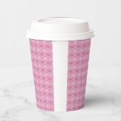 Pink Grid Paper Cup – Snip in perfecte harmonie Papieren Bekers (Links)