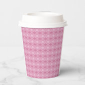Pink Grid Paper Cup – Snip in perfecte harmonie Papieren Bekers (Achterkant)