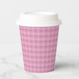 Pink Grid Paper Cup – Snip in perfecte harmonie Papieren Bekers