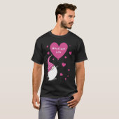 Pink Grome Heart Vet Tech Life Balloon Valentine's T-shirt (Voorkant volledig)