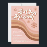 Pink Groovy Retro Bat Mitzvah Uitnodiging<br><div class="desc">Kan worden aangepast aan uw behoeften. // Op zoek naar matchings- of complementaire posten? Andere kantoorbenodigdheden uit de set die beschikbaar is in de afdeling "collecties" van mijn winkel. // Hulp nodig bij het aanpassen van uw ontwerp? Heb je andere ideeën? Je kunt me direct aanraken (Zoe).</div>
