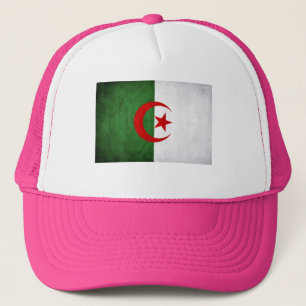 PINK Grunge Algerije Vlag Trucker Pet