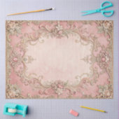Pink Grunge Antique Frame Decoupage Tissuepapier (Craft)