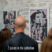 Pink Grunge jaren 90 Pastel Vrouwen Lesbische Kuns Poster