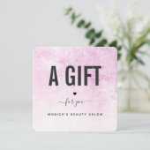 Pink Grunge Modern Trendy Beauty Salon Makeup Hair (Staand voorkant)