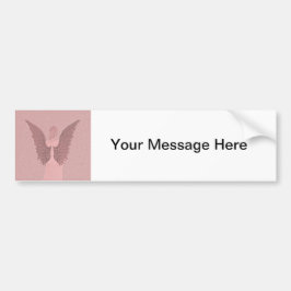 Pink Guardian Angel Bumpersticker