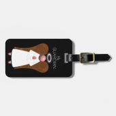 Pink Guardian Angel (dubbelzijdig) Bagagelabel (Voorkant horizontaal)