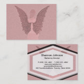 Pink Guardian Angel Visitekaartje (Voorkant / Achterkant)