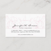 Pink gym yoga blogger visitekaartje (Achterkant)