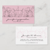 Pink gym yoga blogger visitekaartje (Voorkant / Achterkant)