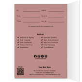 Pink Haarstylist Happy Birthday Cadeaubon (Binnen (Links))