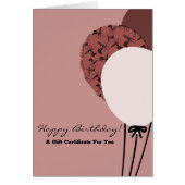 Pink Haarstylist Happy Birthday Cadeaubon (Voorkant)