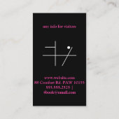 Pink Hair Salon Visitekaartje (Achterkant)