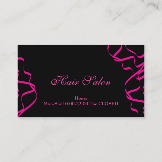 Pink Hair Salon Visitekaartje (Voorkant)