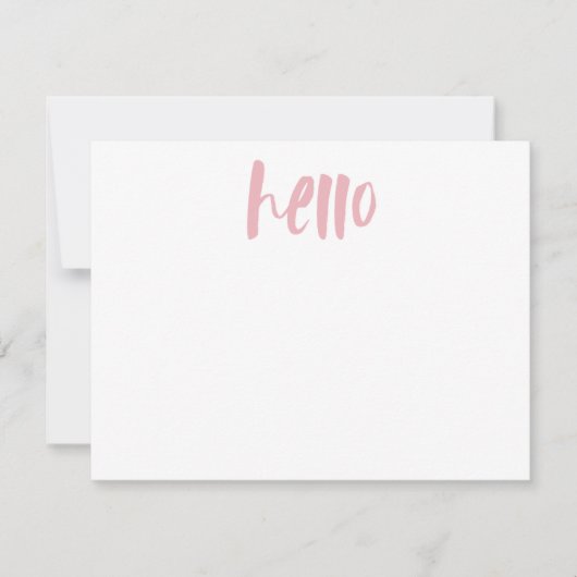 PINK HALLO | Gepersonaliseerde schrijfbenodigdhede Kaart (Voorkant)