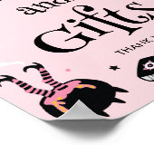 Pink Halloween Baby Shower Books and Gifts Poster (Hoek)