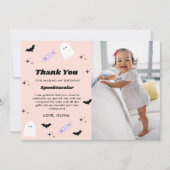Pink Halloween Birthday Spooktacular Bedankkaart (Voorkant)