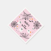 Pink Halloween Cute Ghost Boo-Day Party Servet (Hoek)