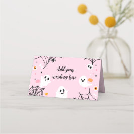 Pink Halloween Ghost Food Tents Plaatskaartje