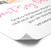 Pink Halloween Ghost Little Boo Zeg geen Baby Poster (Hoek)