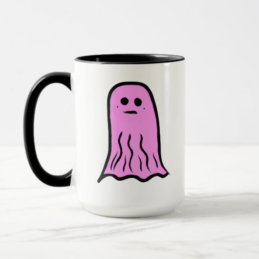 Pink Halloween Ghost Mok (Links)