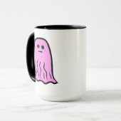Pink Halloween Ghost Mok (Voorkant links)