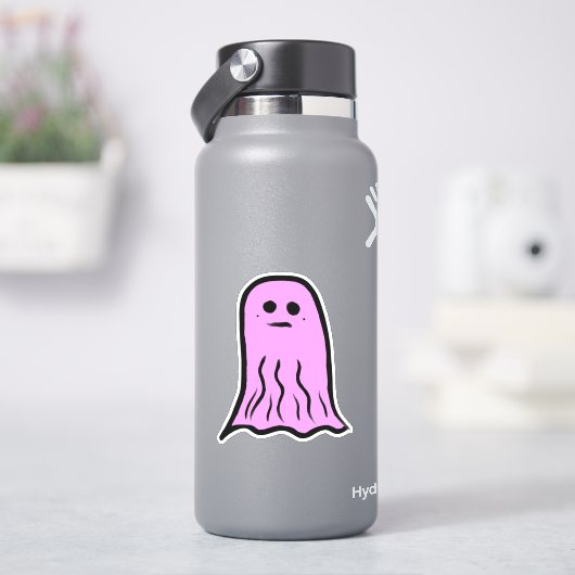 Pink Halloween Ghost Sticker (HydroFlask)
