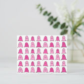 Pink Halloween Ghosts Briefkaart (Staand voorkant)