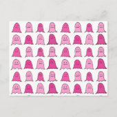 Pink Halloween Ghosts Briefkaart (Voorkant)