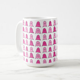Pink Halloween Ghosts Koffiemok