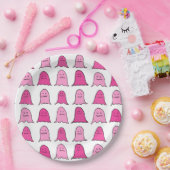 Pink Halloween Ghosts Papieren Bordje (Feest)